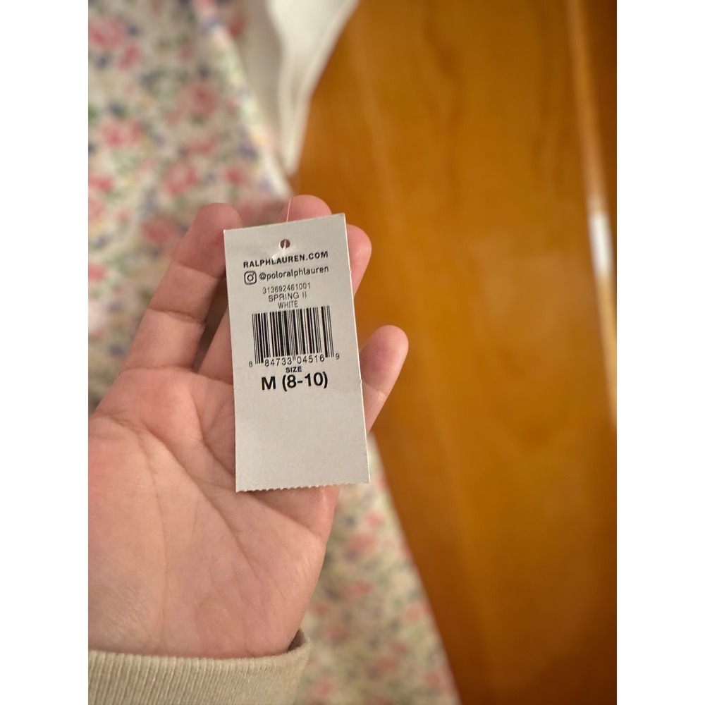 SHIPS TODAY 🎁 Ralph Lauren Girls M Medium 8-10‎ Dress Short Sleeve Floral Dress - Picture 3 of 8